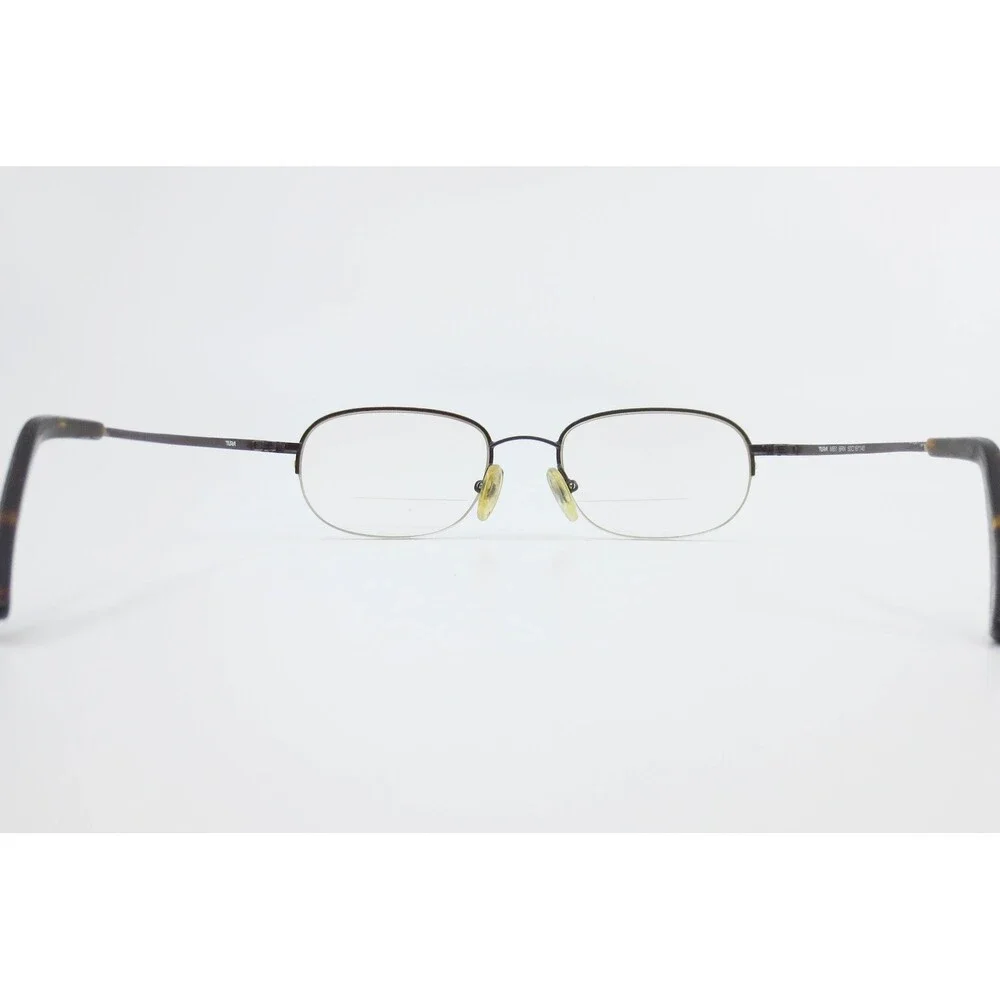 Tura M851 BRN Brown Metal Semi Rimless Oval Eyeglasses Frames 50-19-140